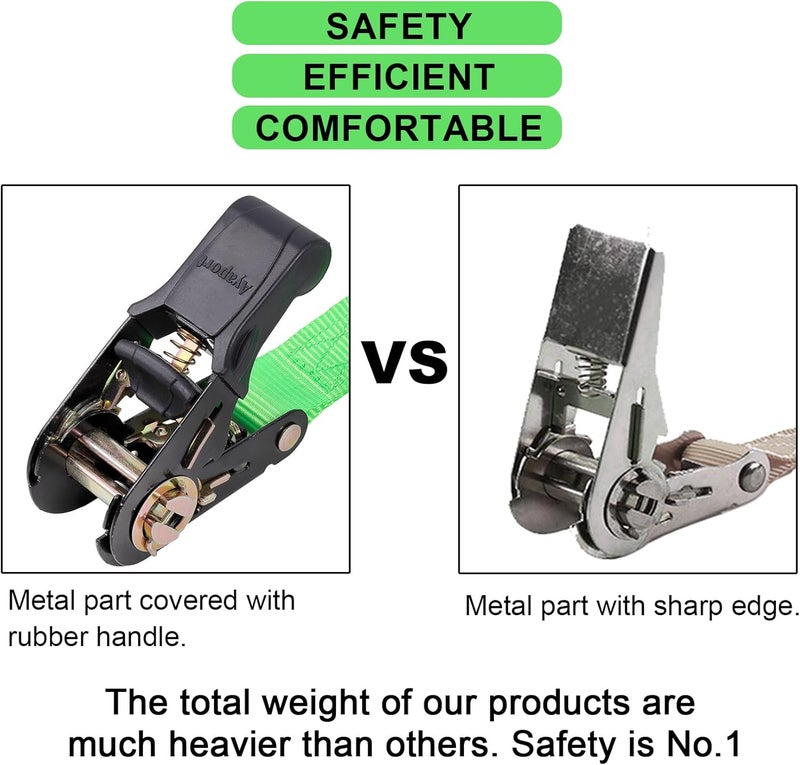 Ayaport Endless Ratchet Strap Ratcheting Tie Down Motorcycle Car Roof Rack Trailer Cargo Straps - Image 4
