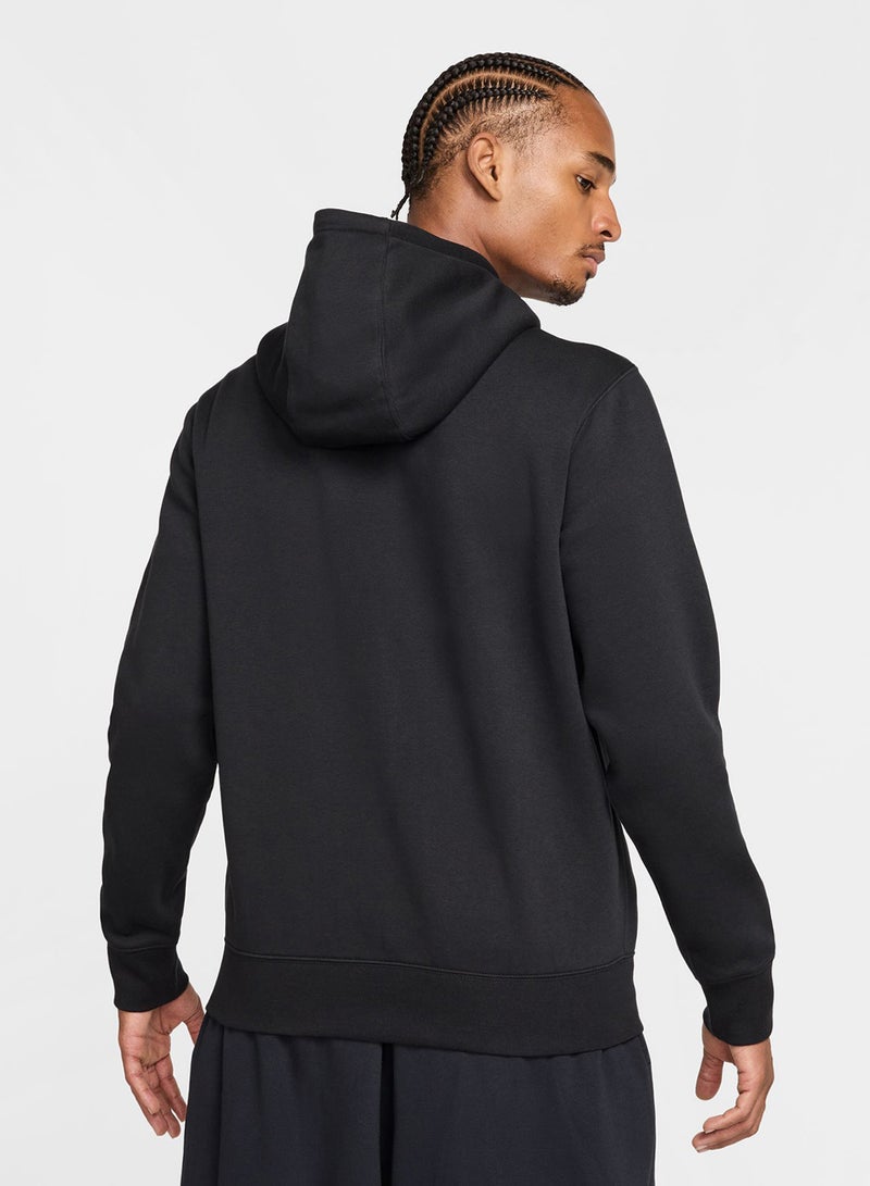 Nike Club Brushed Full-Zip Hoodie - Image 2