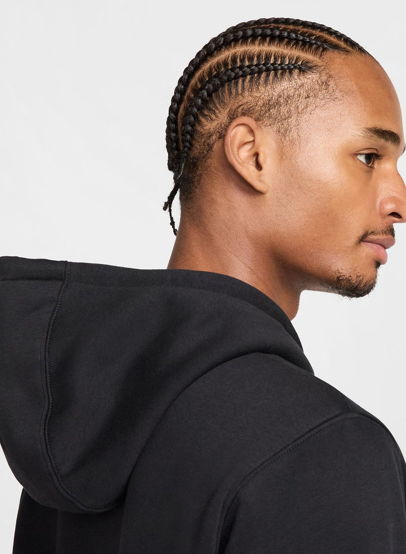 Nike Club Brushed Full-Zip Hoodie - Image 4