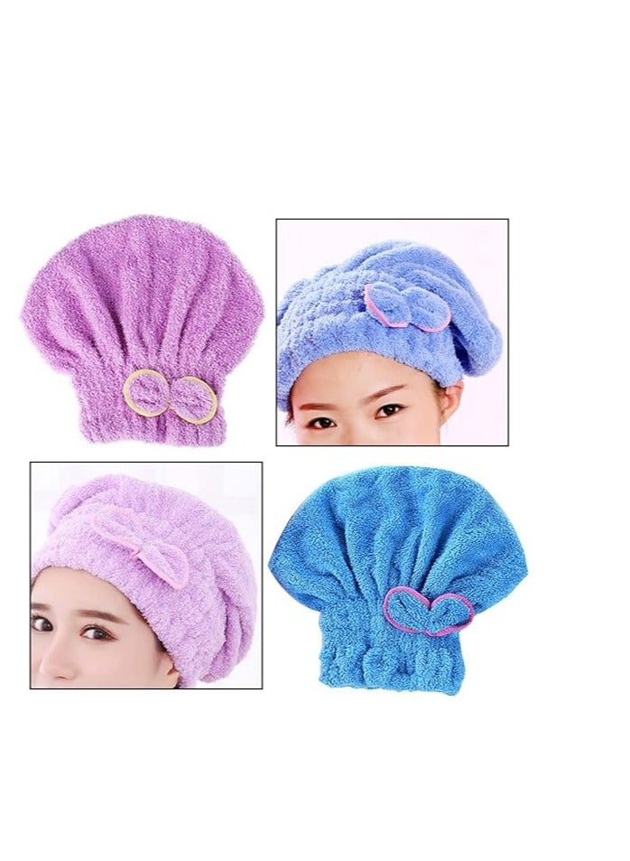 Generic Microfiber Hair Towel, Hair Turban for Wet Curly Hair Drying, Multicolor, One Size - Image 1