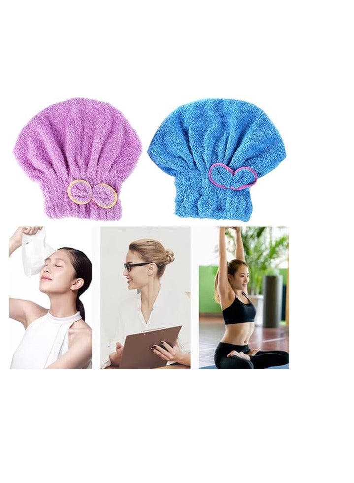 Generic Microfiber Hair Towel, Hair Turban for Wet Curly Hair Drying, Multicolor, One Size - Image 2