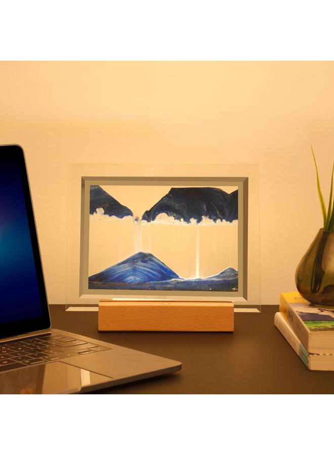 Bluejw New Product Quicksand Painting Night Light Table Lamp Desktop Decoration Office 3D Quicksand Landscape Painting Square Romantic Night Light Gift - Image 3