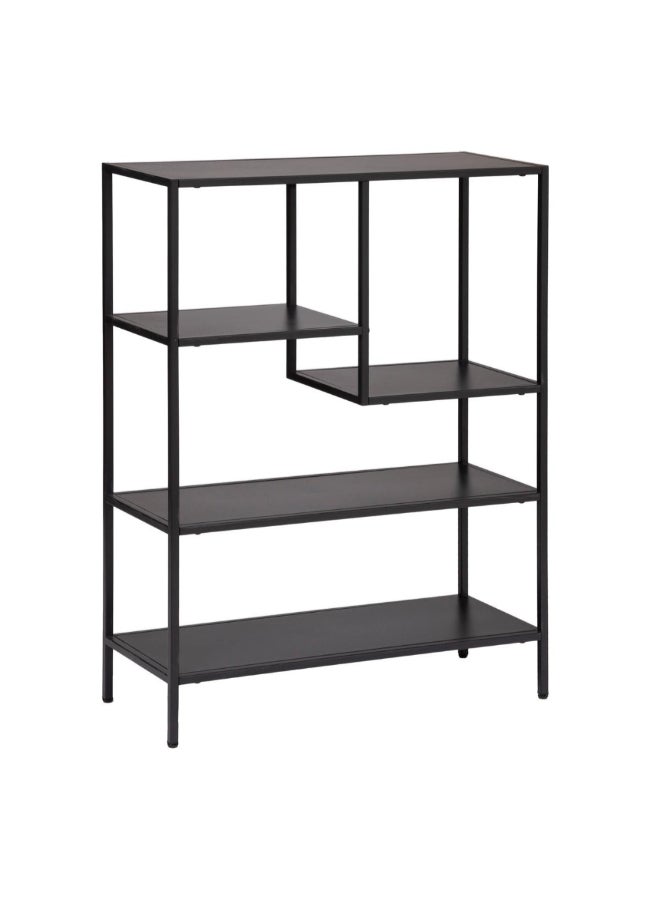 اتموسفيرا جوتا رف عرض مستطيل 5 طوابق بتصميم أنيق أسود 100 x 30 x 75 سم 185061 - Image 1