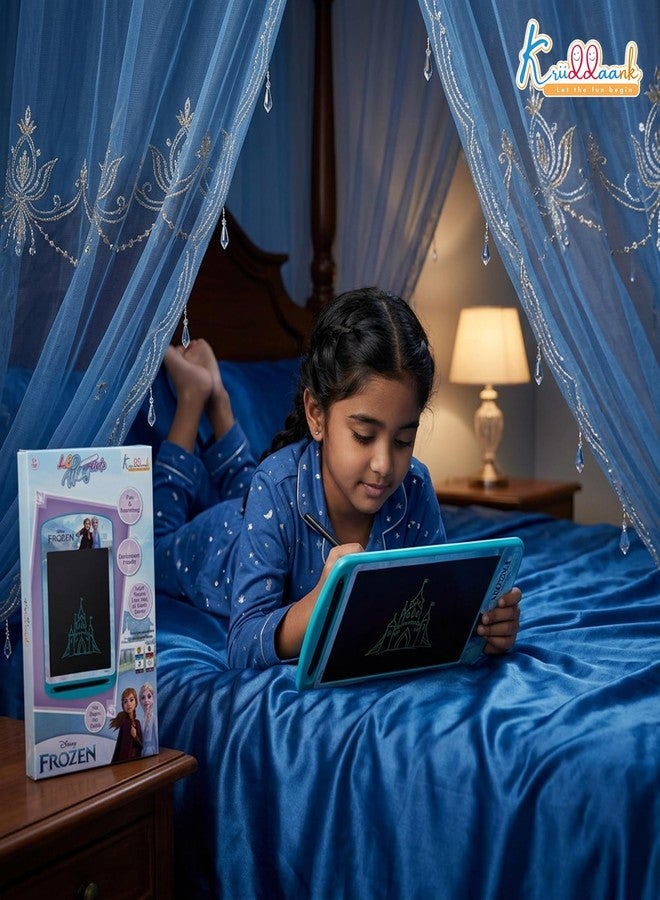 Kriiddaank لوحة الكتابة الإلكترونية Kriiddaank Frozen بشاشة LCD مقاس 10.5 بوصة، لوحة رسم إلكترونية للأطفال، لوحة رسم قابلة لإعادة الكتابة، لوحة سفر، هدية تعليمية وترفيهية لأعياد الميلاد للبنات والأولاد من 3 إلى 9 سنوات، لون أزرق تركي - Image 4