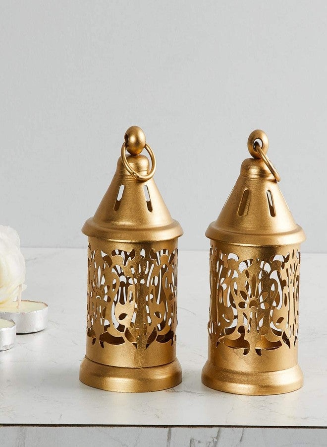 Palmy Metal Lantern and Hanging Tealight Holder for Home Decor Items (Pack of 2) 76% Off - Image 1