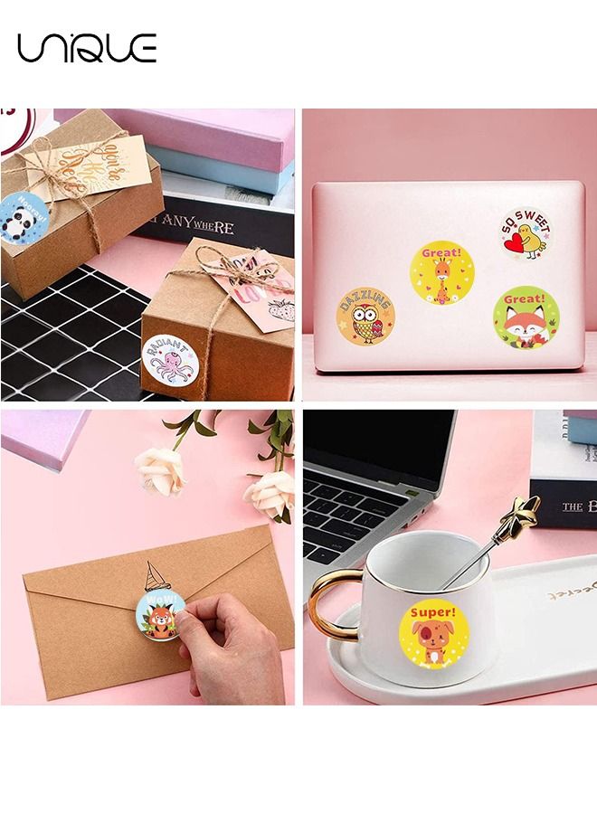 يونيك ملصقات مكافآت للمعلمين - 500 ملصق للأطفال في 8 تصاميم - ملصقات مدرسية 1 بوصة - مستلزمات للفصول الدراسية - ملصقات تحفيزية - Image 5