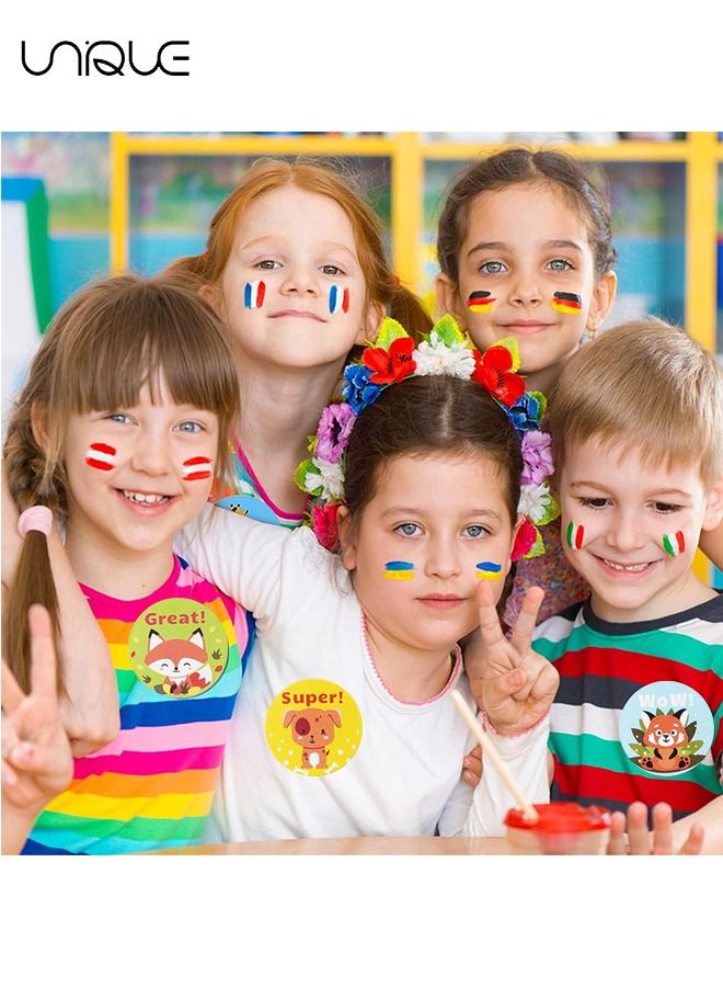 يونيك ملصقات مكافآت للمعلمين - 500 ملصق للأطفال في 8 تصاميم - ملصقات مدرسية 1 بوصة - مستلزمات للفصول الدراسية - ملصقات تحفيزية - Image 4