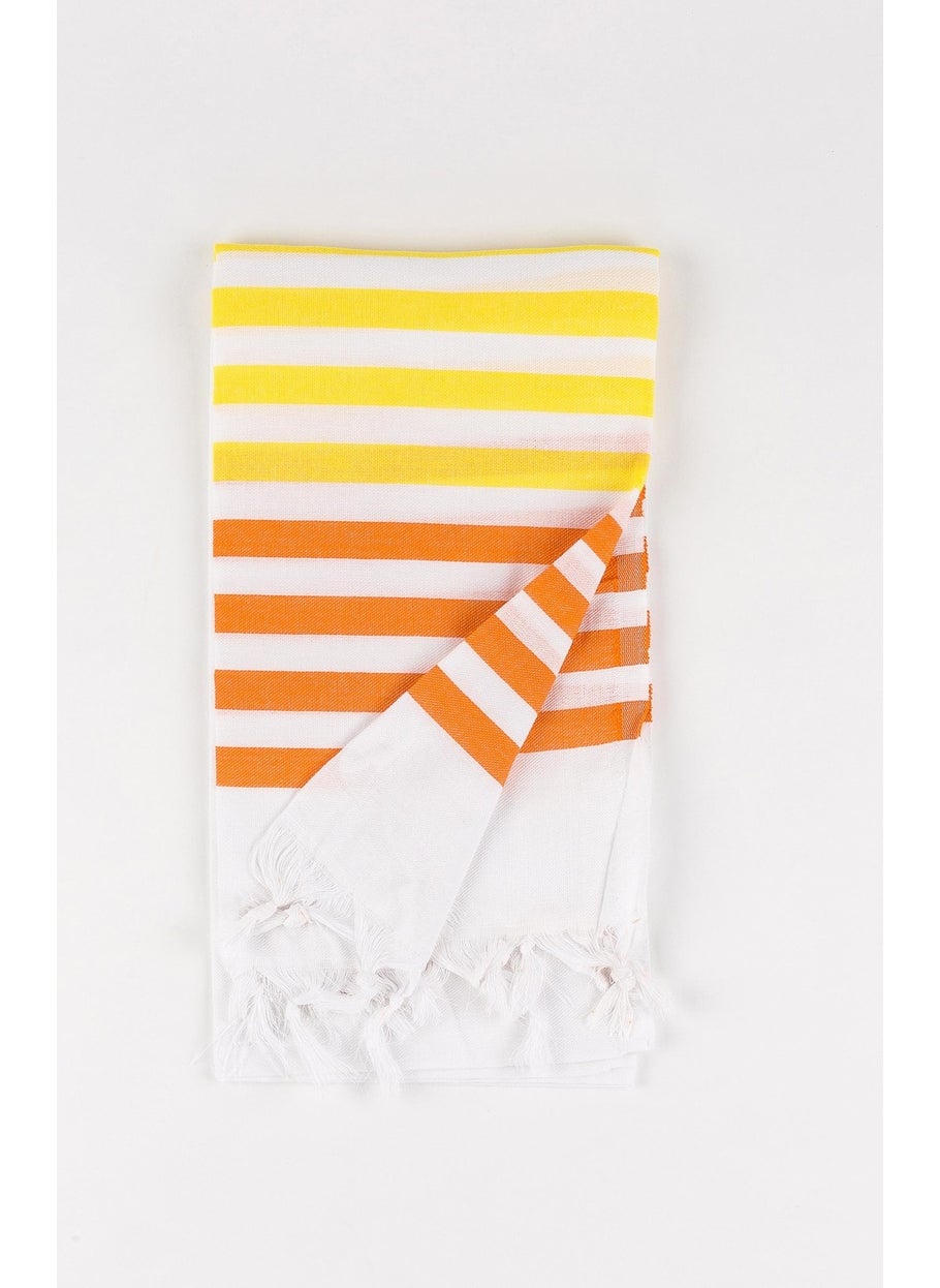 Rosa Bianca Yellow Orange Striped Cotton Loincloth 