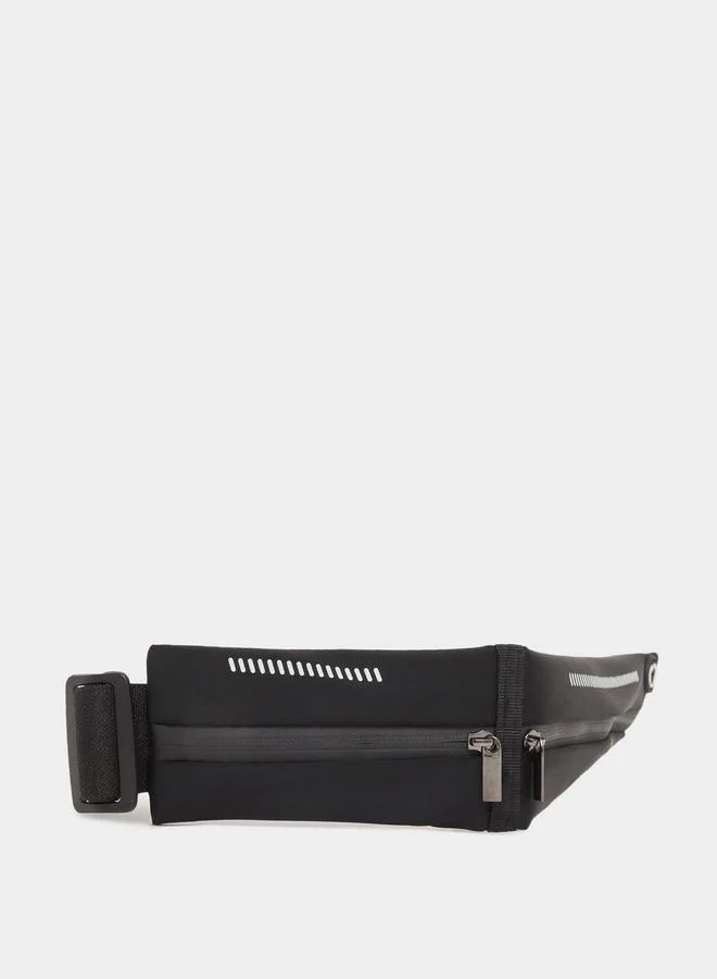 Styli Active Reflective Detail Dual Pocket Running Belt