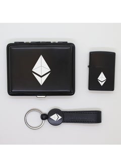 Ada Lazer Laser Personalized Ethereum (Eth) Metal Plate, Zippo Lighter And Keychain Set  - Image 1