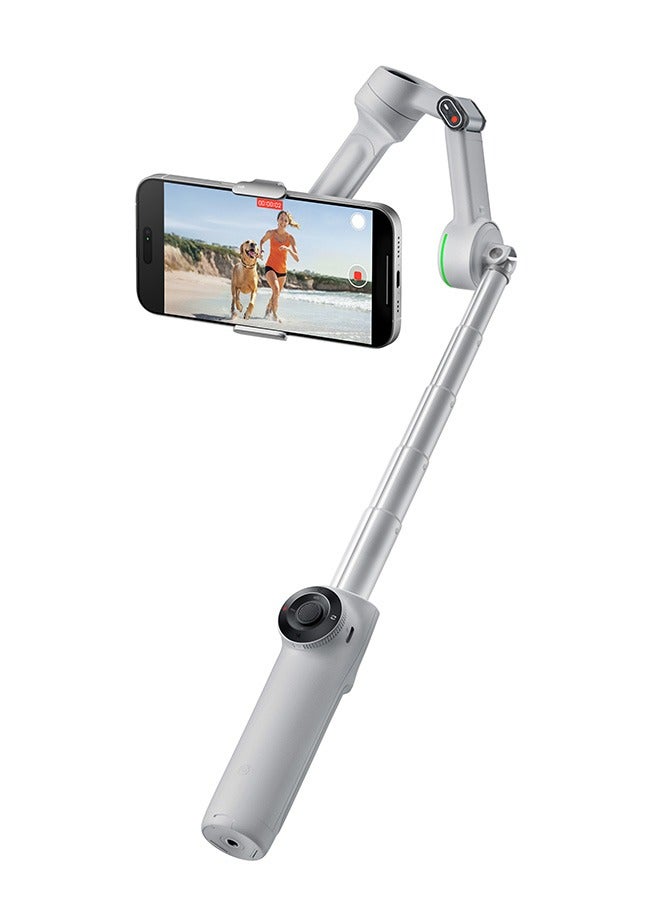 Insta360 Flow 2 Pro Standard Kit | Foldable AI Phone Gimbal, Track in 200+ Apps With Apple DockKit, Multi-Person Tracking, 360º Pan Tracking, Built-In Tripod/Selfie Stick Grey - Image 4