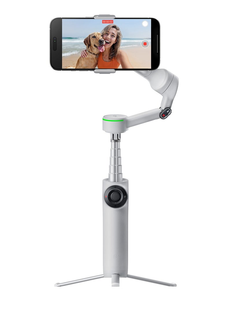 Insta360 Flow 2 Pro Standard Kit | Foldable AI Phone Gimbal, Track in 200+ Apps With Apple DockKit, Multi-Person Tracking, 360º Pan Tracking, Built-In Tripod/Selfie Stick Grey - Image 2