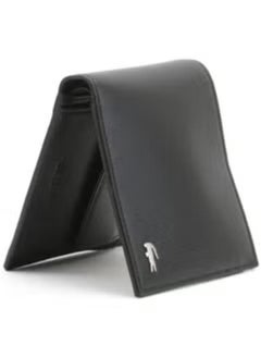 LACOSTE Lacoste Black Wallet for Men - 6 Card Slots, Coin Clip Pocket, and Spacious Main Money Compartment - Sleek & Durable Design  - Image 1