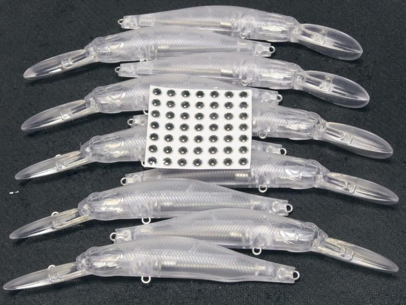 wLure 10 Blank Unpainted Minnow Crankbait Topwater Lipless Jerkbait Fishing Lures - Image 3