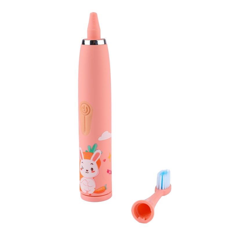 Children Electric Toothbrush 4 Gears 8 Brush Heads USB Charging Kids Electric Toothbrush Pink - Image 4