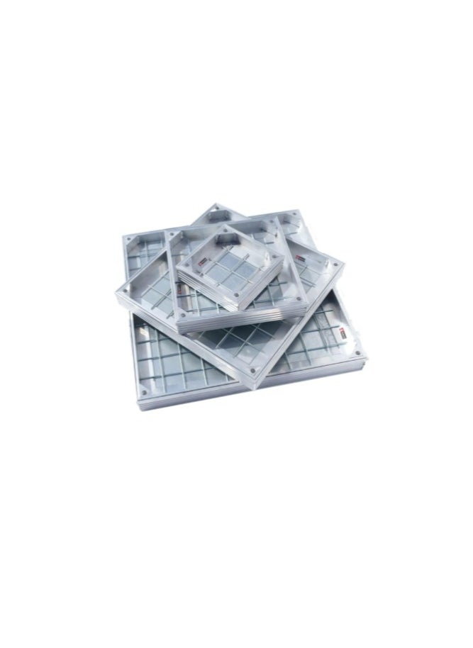 EMC Premium Aluminum Manhole Cover for Tiles & Marble - Durable, Rust-Resistant, Easy Installation, and Maintenance - Perfect for Floor, Patio, Bathroom, or Driveway Access - Sleek and Flush Fit Design  - Image 1