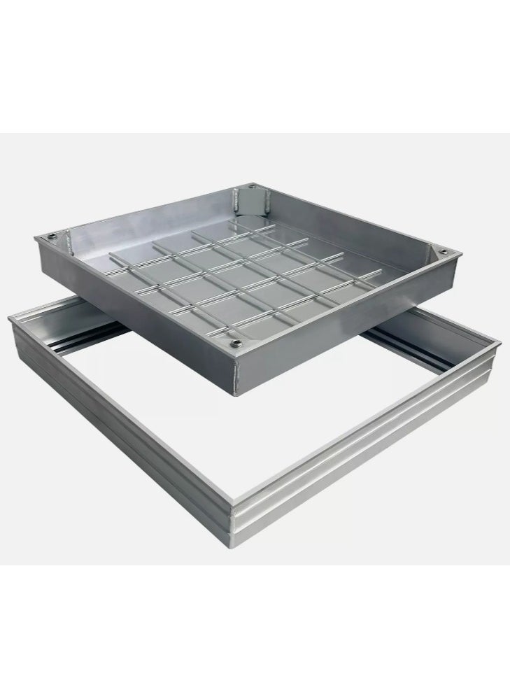 EMC Premium Aluminum Manhole Cover for Tiles & Marble - Durable, Rust-Resistant, Easy Installation, and Maintenance - Perfect for Floor, Patio, Bathroom, or Driveway Access - Sleek and Flush Fit Design  - Image 3