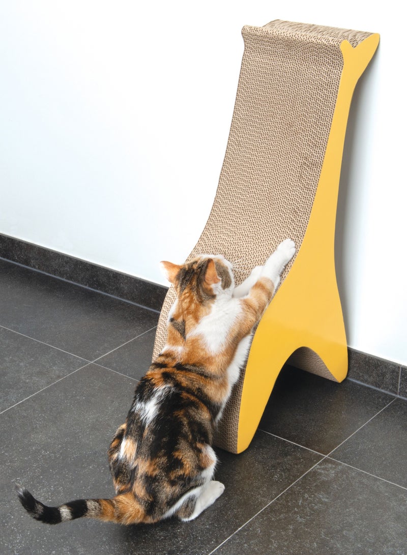 كاتيت خدش القطط بشكل زرافة – حجم صغير، تصميم مائل وجدار للعب والتسالي، مع كاتنيب لجذب القطط وحماية الأثاث - Image 2