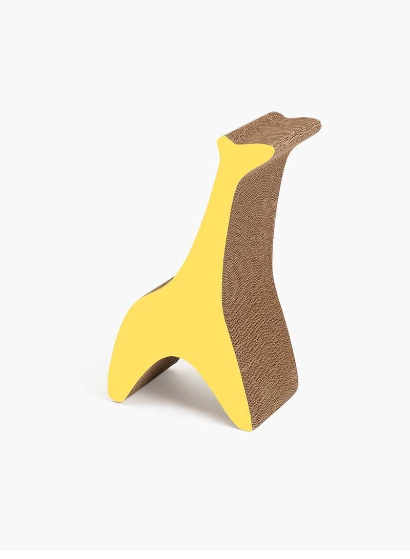 كاتيت خدش القطط بشكل زرافة – حجم صغير، تصميم مائل وجدار للعب والتسالي، مع كاتنيب لجذب القطط وحماية الأثاث - Image 1