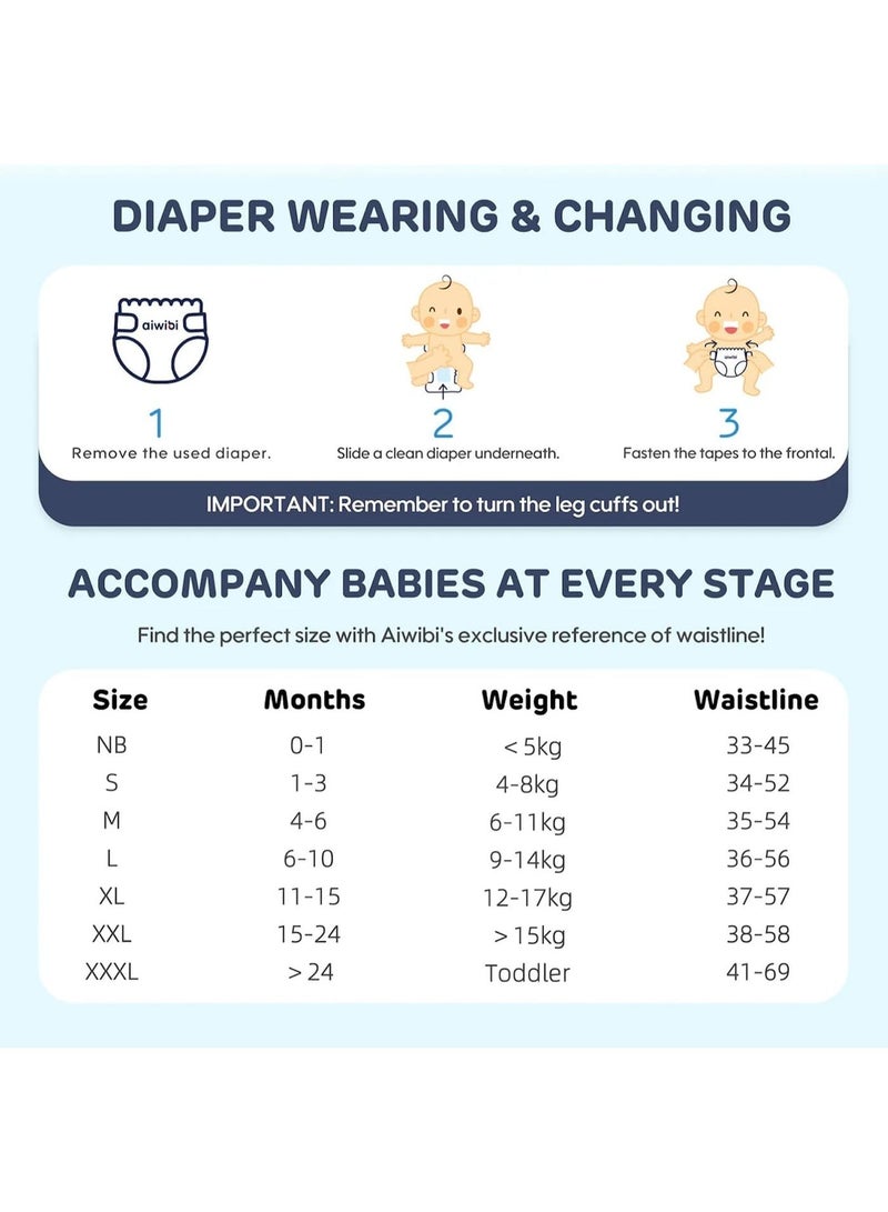 aiwibi Ultra Thin Baby Diaper Pants Size 4 (Large 9-14kg)-Soft Breathable Pull Up Nappies with Leak Protection 44 Pcs - Image 3
