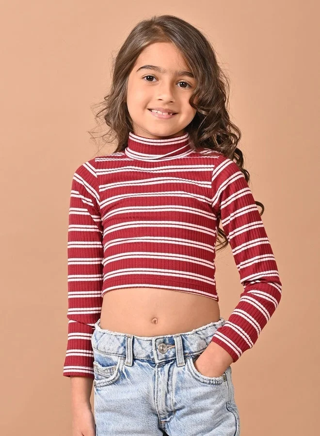 LILPICKS Solid Full Sleeves Top