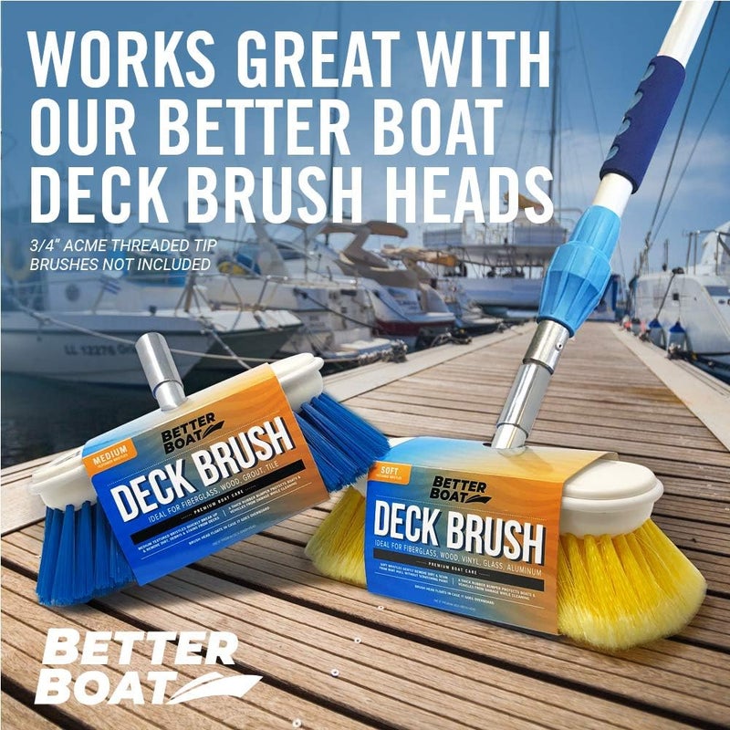 Better Boat Extension Pole, Telescoping Rod, 1.8-3 ft Extendable Deck Brush Handle, Boat Hook, Painter’s Stick, 3/4" Universal End, Twist Lock, for Paint Rollers, Mops, and Long Reach Tasks - Image 4
