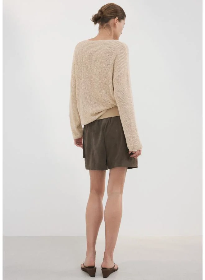 MANGO  V-neck openwork knitted sweater for Women | Best Price UAE