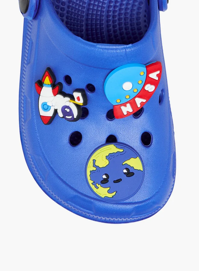 LBL by Shoexpress Space Jibbitz Embellished Clogs with Backstrap