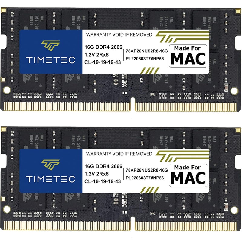 Timetec 32GB KIT2x16GB Compatible for Apple DDR4 2666MHz 2667MHz for Mid 2020 iMac 201202 Mid 2019 iMac 191 27inch wRetina 5K Late 2018 Mac mini 81 PC421333 PC421300 MAC RAM - Image 2