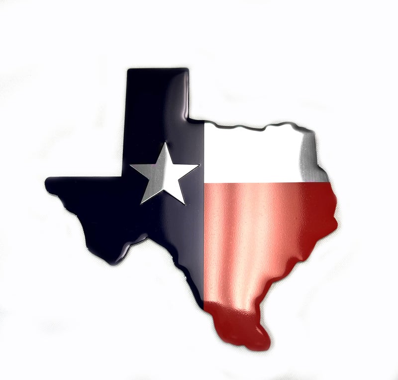 eVerHITCH Texas State Flag Metal Flag Auto Fender Emblem for Cars Trucks 4x3 Color - Image 3