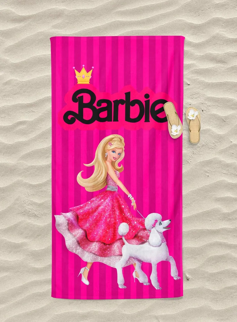 ارايز هوم Barbie Patterned Digital Printed Beach Bath Towel