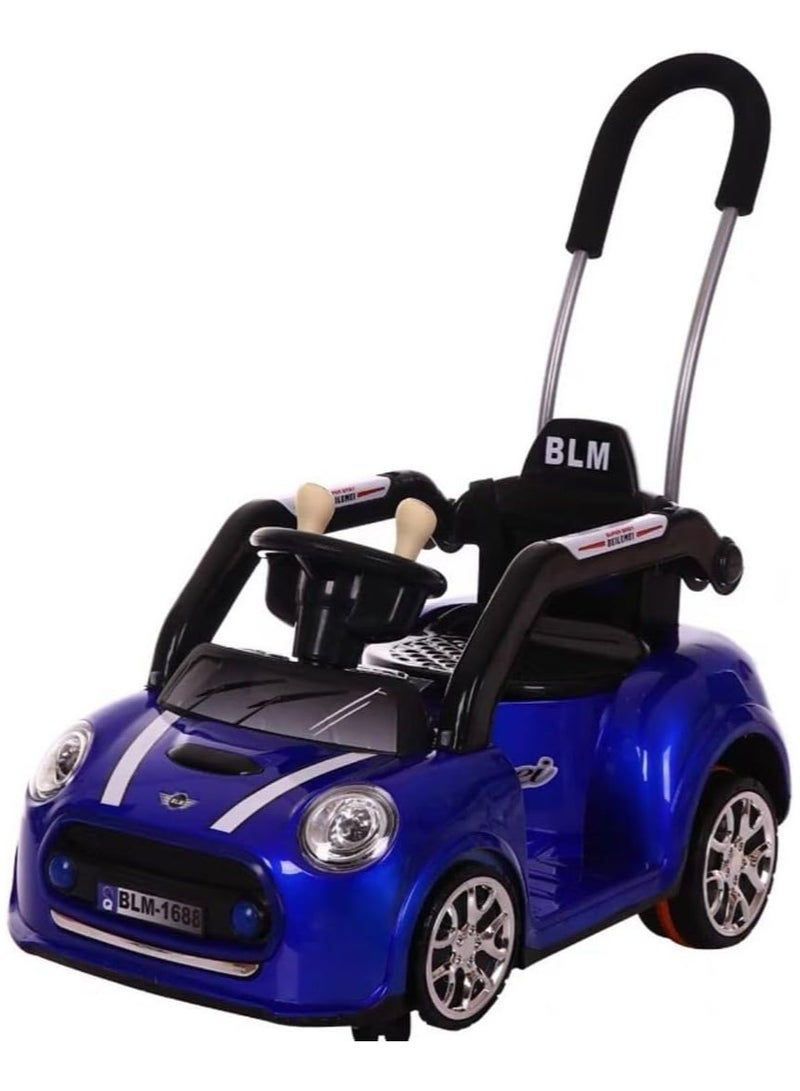 Four Wheeled Children's Electric Kids Car Kids Ride On Car Toy with Parental Handle, Music & Light, Car for Children | Baby Ride on Car for Kids 1 to 4 Years Boy and Girl (6V4.5A) (Blue) - Image 1