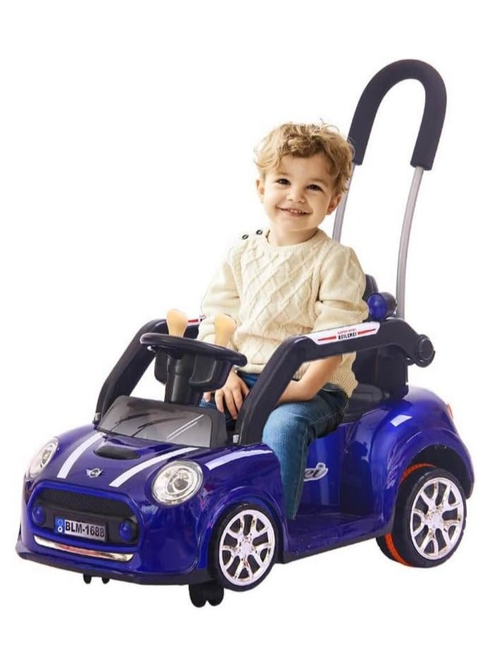Four Wheeled Children's Electric Kids Car Kids Ride On Car Toy with Parental Handle, Music & Light, Car for Children | Baby Ride on Car for Kids 1 to 4 Years Boy and Girl (6V4.5A) (Blue) - Image 3