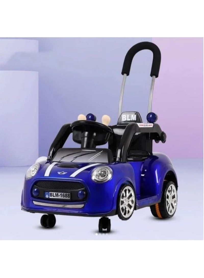 Four Wheeled Children's Electric Kids Car Kids Ride On Car Toy with Parental Handle, Music & Light, Car for Children | Baby Ride on Car for Kids 1 to 4 Years Boy and Girl (6V4.5A) (Blue) - Image 4