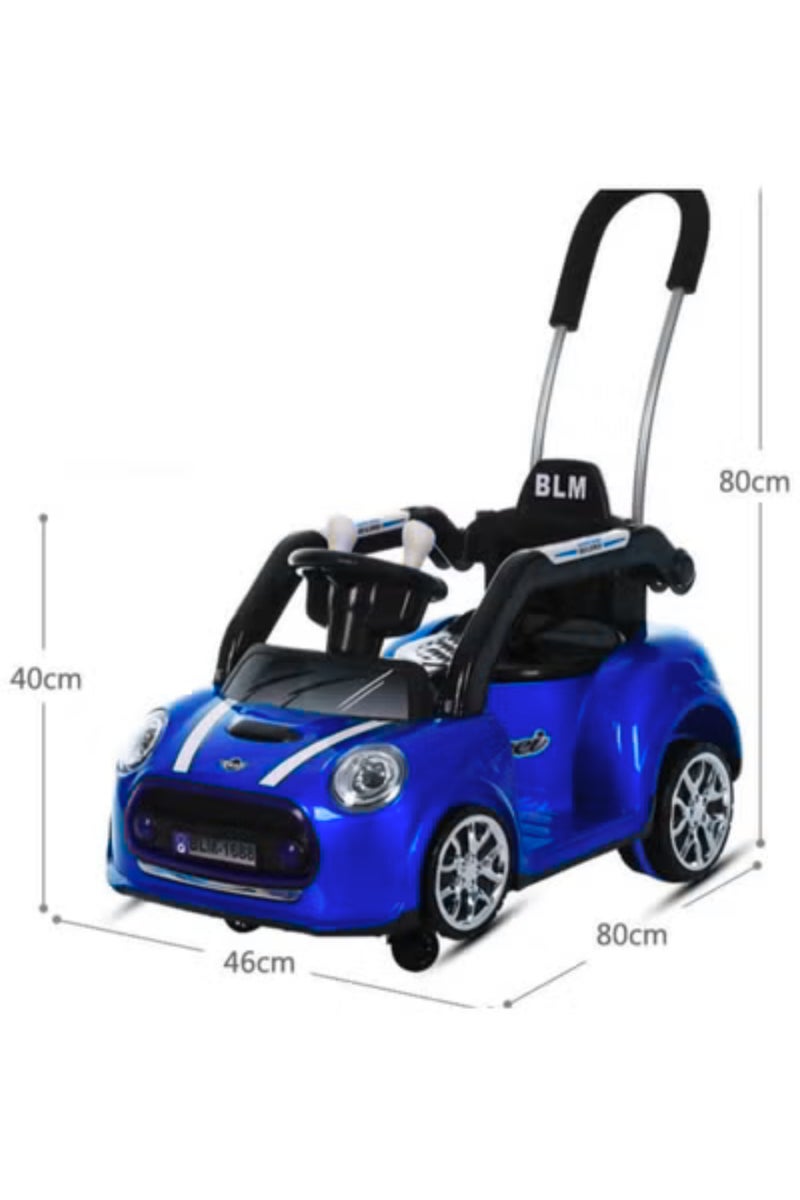 Four Wheeled Children's Electric Kids Car Kids Ride On Car Toy with Parental Handle, Music & Light, Car for Children | Baby Ride on Car for Kids 1 to 4 Years Boy and Girl (6V4.5A) (Blue) - Image 2