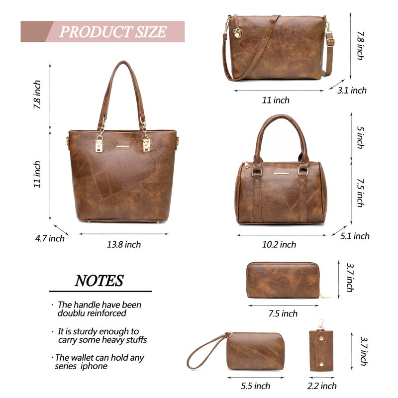 2E-youth Designer Purses and Handbags for Women Satchel Shoulder Bag Tote Top Handle Bag (5B-Khaki) - Image 3