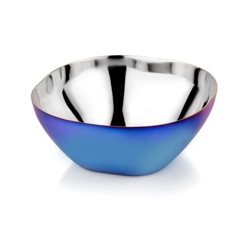 Ahimsa Stainless Steel Kids Bowls  Pediatrician Designed 12oz Toddler Bowls Non Toxic Stainless Steel Snack Bowl BPA Free  Dishwasher Safe Single Blue Bowl