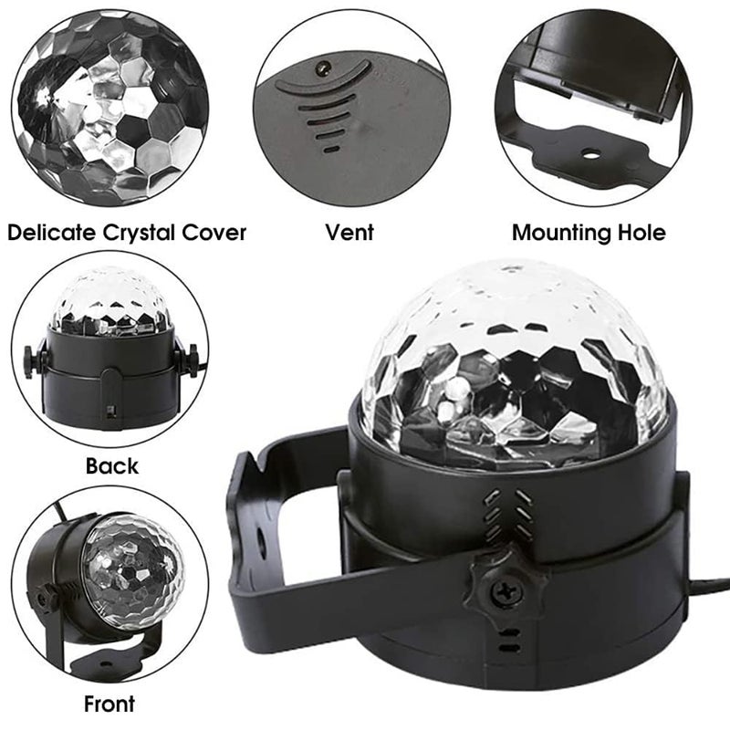 SUNBEET DJ Light Party Disco Light for Home Party 10M Remote Control Led Disco Ball 7 Colors Pattern 4 Modes Dancing Light for Room Rotating Bulb Magic Lights for Diwali Karaoke Birthday - Image 3