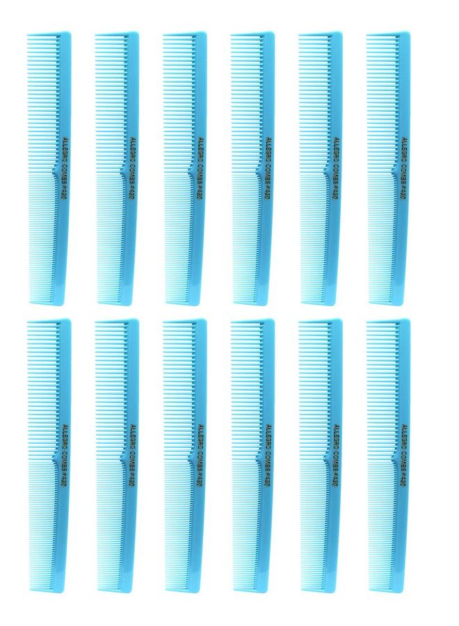 Allegro Combs 420 Hair Combs Barber Comb Comb Set Hair Cutting Combs Pocket Comb Combs For Hair Stylist Styling Comb Baby Blue Combs 12 Pk. - Image 2