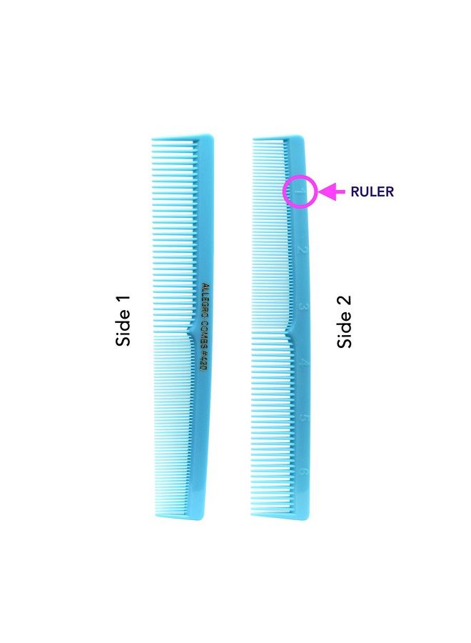 Allegro Combs 420 Hair Combs Barber Comb Comb Set Hair Cutting Combs Pocket Comb Combs For Hair Stylist Styling Comb Baby Blue Combs 12 Pk. - Image 4