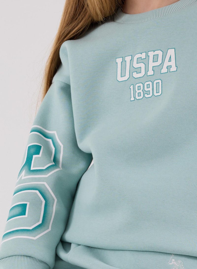 يو اس بولو اسن طقم جمبسوت بنات يو إس بولو أسن. أخضر بحري - Image 4