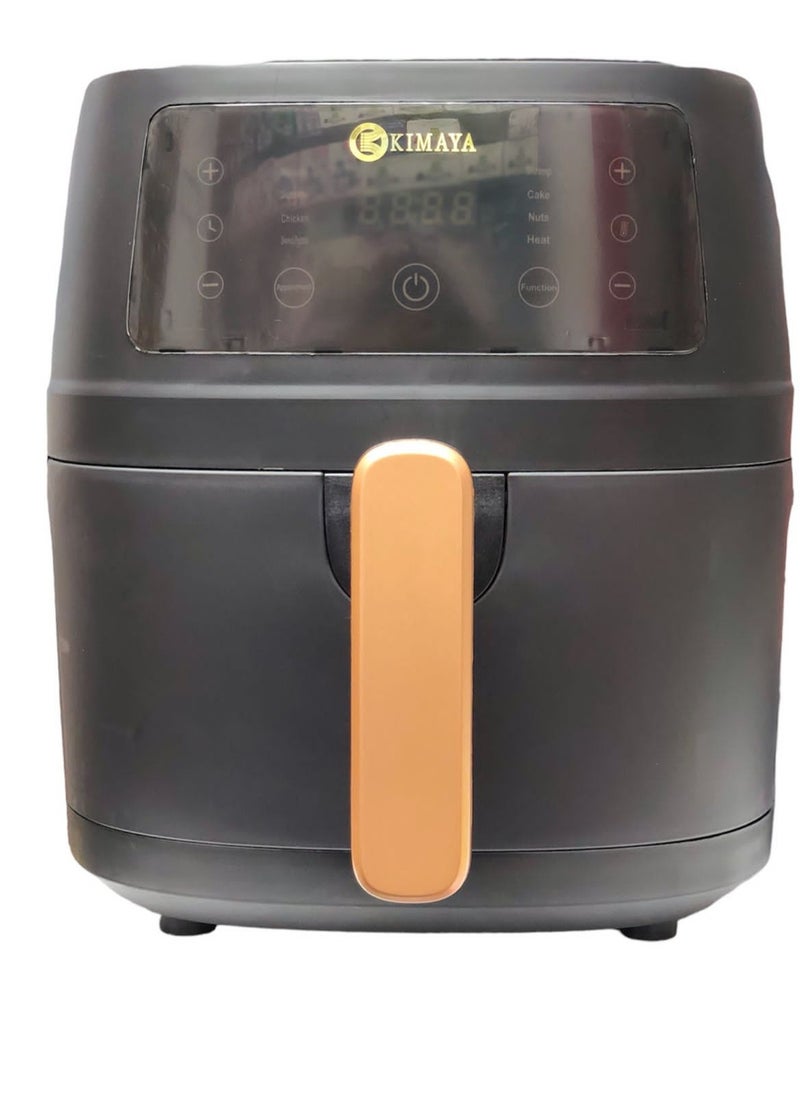Kimaya - 8L Air Fryer 2400W Extra Large Capacity Multi Functional Digital Air Fryer – Oil-Free Cooking, Smart Temp Control, Non-Stick & Auto Shut-Off (Matte Black) - Image 1