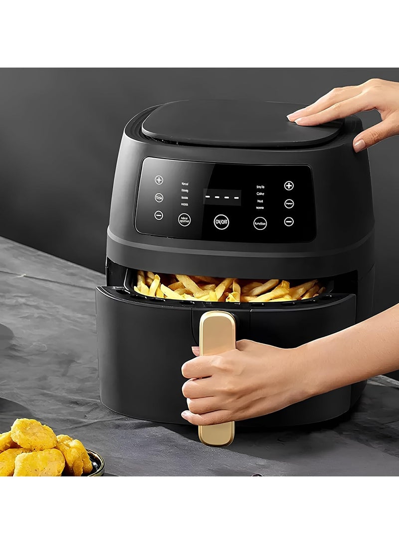 Kimaya 8L Air Fryer 2400W Extra Large Capacity Multi Functional Digital Air Fryer – Oil-Free Cooking, Smart Temp Control, Non-Stick & Auto Shut-Off (Matte Black) - Image 5