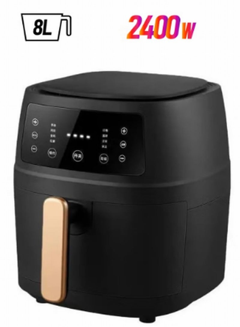 Kimaya 8L Air Fryer 2400W Extra Large Capacity Multi Functional Digital Air Fryer – Oil-Free Cooking, Smart Temp Control, Non-Stick & Auto Shut-Off (Matte Black) - Image 3