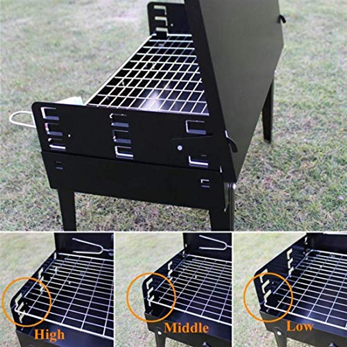 DISHIN SWAMEY Foldable Briefcase Style Charcoal Barbecue and Tandoor Grill Barbeque Stand for Outdoor Picnic Camping and Traveling- BBQ Now with Frying and Roasting Performance (Black) - Image 4