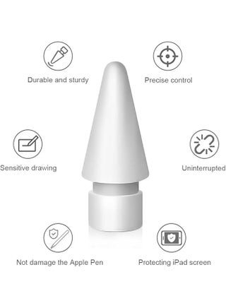 4 Pack Replacement Tips for Apple Pencil, Wear Resistant Silent Anti Slip Pen Tip, Compatible with Apple Pencil 2nd Generation/1st Generation/USB-C/Pencil Pro Tip - view 4