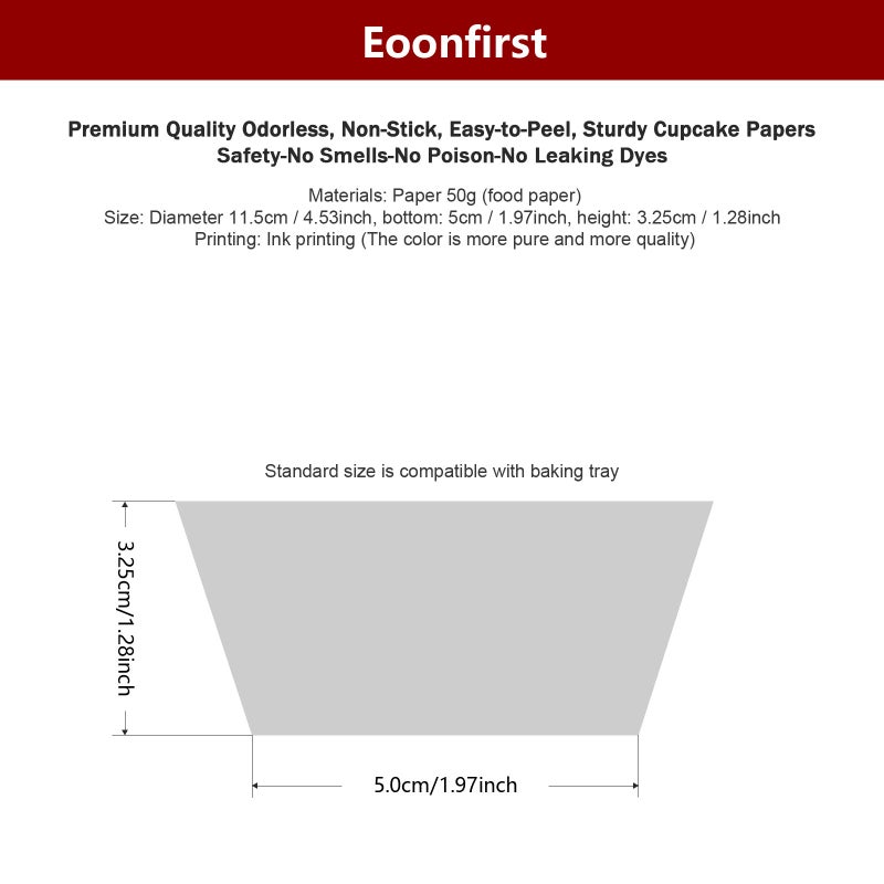 Eoonfirst Standard Size Baking Cups Halloween Day Cupcake Liners 200 Pcs (Black) - Image 3