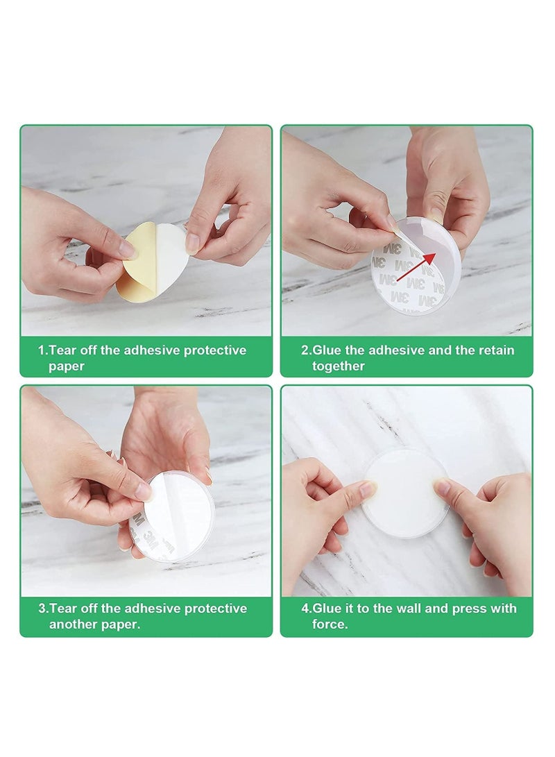 SYOSI Adhesive Shower Curtain Rod Holder,No Slippage Wall Mount Retainer of Shower Rod for bathroom,Heavy Duty Tension Rod brackets No Drilling - Image 4