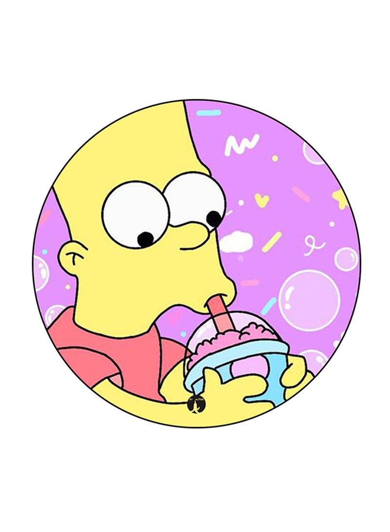 RKN Simpsons Printed Mouse Pad Round  Multicolour