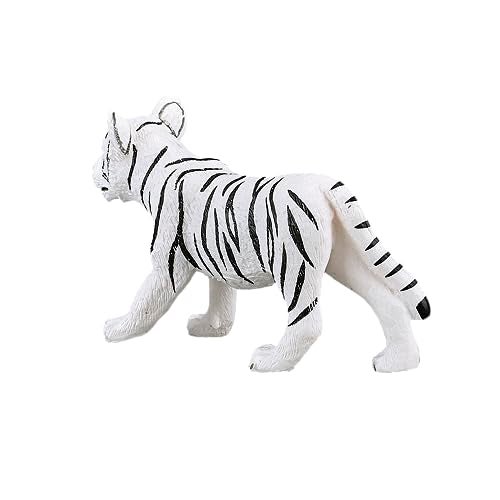 MOJO White Tiger Cub Realistic International Wildlife Hand Painted Toy Figurine - Image 3